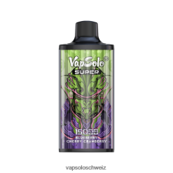 VapSolo Schweiz - VapSolo SUPER Einweg-Vapor VB4B8X16 Heidelbeere, Kirsche, Cranberry